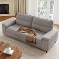 88.97 Modern Sofa Couches for Living Room Deep Seat Sofas with 8”Cushion Comfy 2-Seater Chenille Loveseat with Convertible Armrest Removable Sofa Cover High Leg(Light Gray)