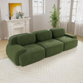 Boneless Sectional Couch No Assembly Required 117.3” Modular Cloud Sofa with Pillow Deep Seat Corduroy Couch for Living Room Bedroom Office Apartment
