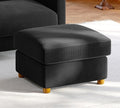 25.2 Couches for Living Room Comfy Black Ottoman with Storage Foot Rest Tool-Free Setup Small Ottoman Foot Rest for Couch Corduroy Couch for Bedroom Apartment Office
