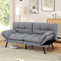 Opoiar Futon Sofa Bed Convertible Memory Foam Foldable Couch Modern Sleeper Loveseat with Adjustable Armrests&ampBackrests for Small Spaces Office Studio Apartment Dorm Game Room