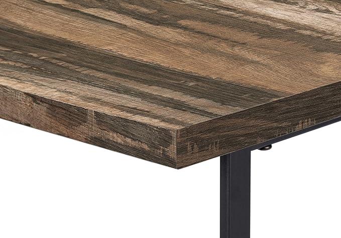 Computer Desk Home Office Laptop Storage Shelves 48 l Work Brown Laminate Black Metal Contemporary Modern UO392