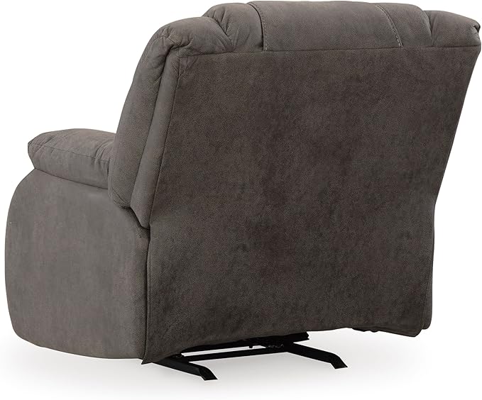 Signature Design by Ashley First Base Modern Faux Leather Rocker Recliner Gray