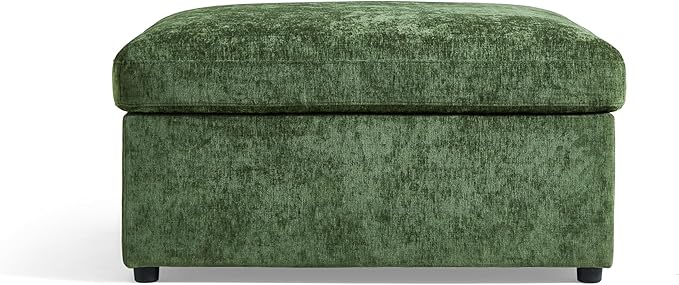 Storage Ottoman Module for Olar Oversized Modular Sectional Sofa Wide Cloud Couch Cushion Covers Removable Freely Combined with Other Modules by U-connectors Chenille Green