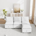 Modular Sectional Sofa 80.5 L Shaped Comfy Cloud Couch with Deep Seat Boneless Couches for Living Room 3 Seat Modular Sofa with Chaise Beige