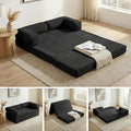 Convertible Sofa Bed Queen5-in-1 Tri-Fold Boneless Couch with Removable Armrests &amp HandleCorduroy Futon Sleeper SofaFloor Folding Mattress Pull Out Bed for Small Space Apartment Living Room Bed