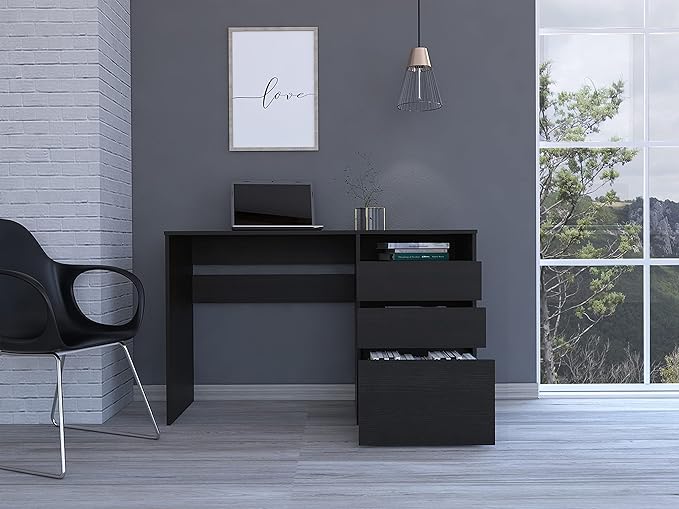 Home Office Desk Writing Computer Desk Three DrawersOverall Dimensions: 47.44 W x 17.08 D x 29.52 H