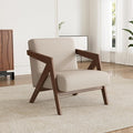 Accent Chair Living Room Chairs Mid Century Modern Armchair with Solid Wood Legs Relaxing Armchair with Solid Wood Frame &amp Soft Cushion for Living Room Office Bedroom Study