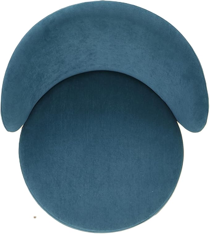Modern Velvet Accent Chair with Channel Back Design Black Metal Legs and Soft Upholstery Comfortable Seating for Living Room Bedroom or Office Greenish Blue