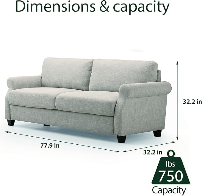 Zinus Josh Sofa Couch/Easy Tool-Free Assembly Beige