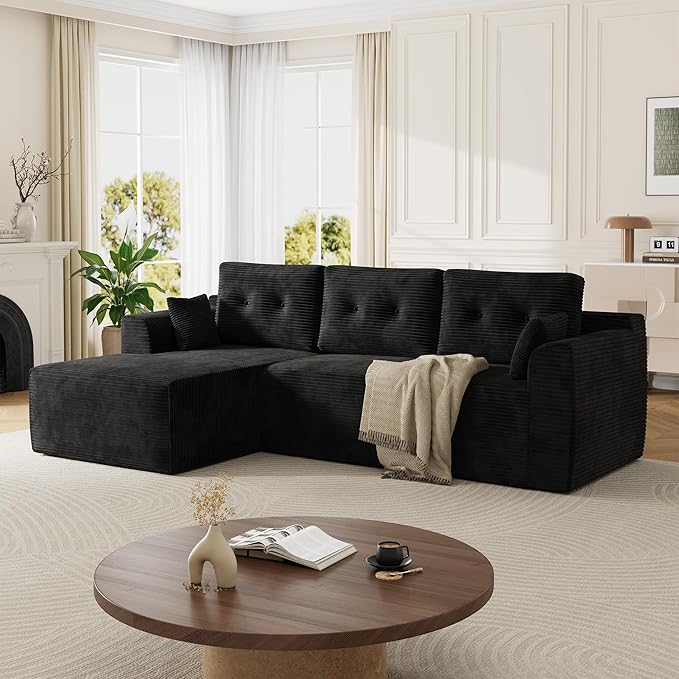 105 Inch Cloud Sectional Couch for Living Room Modular Sectional Sofa with Deep Deat No Assembly Needed Boneless Sofa with l Shaped Chaise