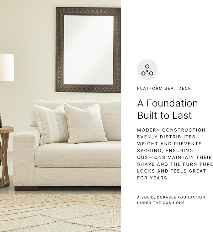 Signature Design by Ashley Maggie Contemporary Upholstered Sofa with Accent Pillows Off-White