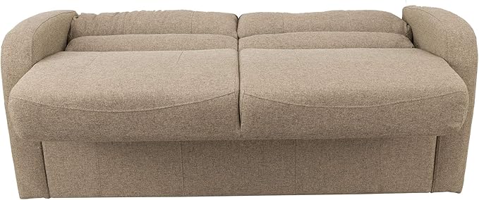 RecPro 65 Jack Knife RV Sleeper Sofa with Arms | RV Furniture | Zero Wall Hugger | Cloth (Oatmeal)