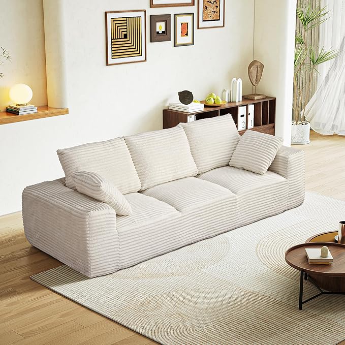 Modular Sectional Sofa Cloud Couch Corduroy Fluffy Couch Sectional Couches for Living Room
