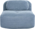 35.4 Middle Position Sofa Splicing Combination Corduroy Couch with 1 Lumbar Pillow Accessories for Modern Home Decor(Blue)