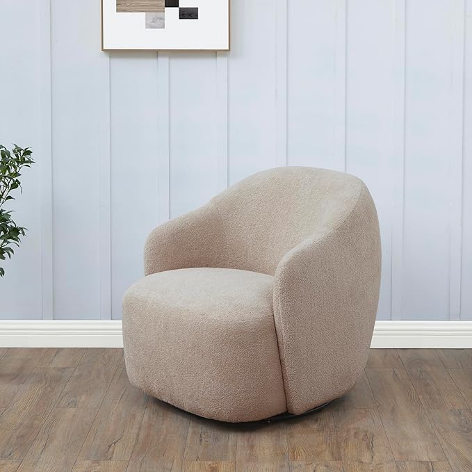 SAFAVIEH Couture Collection Peitra Oatmeal Boucle Accent Chair (Fully Assembled)