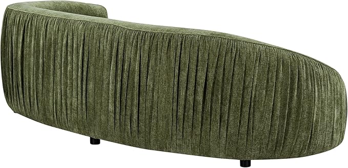 WILLIAMSPACE 92.13 Curved Sofa Couch Modern Oversized Upholstered Cloud Couch Luxury 4-Seat Sofa for Living Room Apartment Fabric - Green