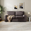 69.6 Modern Loveseat Sofa with Chenille Fabric - Deep Seat 2-Seater Couch Spring Cushion &amp Sturdy Metal Frame Cozy Small Sofa for Living Room Bedroom Office Apartment (Gray) | Loveseat Sofa