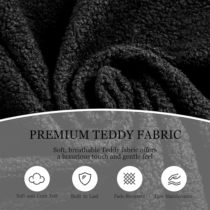 78.7 King Foldable Sofa Bed Lazy Sofa Couch 3-in-1 Multi-Functional Sleeper Sofa Bed Teddy Futon Sofa Floor Loveseat Sofa Human Dog Bed Bean Bag Lounge Recliner for Living Room Black