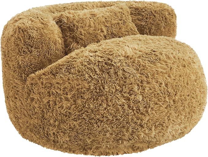 CHITA Compact Expandable Lounge Chair with Pillow Ideal for Living Room Golden Glow