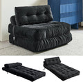Folding Sofa Bed Convertible Sleeper Chair with Pillow Foldable Mattress with Back Support Portable Floor Sofa Lounge for Living Room Bedroom Dorm