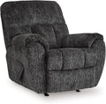 Signature Design by Ashley Rampant Casual Manual Rocker Recliner with Pillow-Top Arms Gray