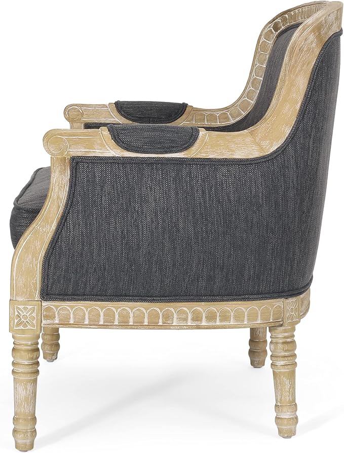 Christopher Knight Home Tamarisk Upholstered Club Chair - Charcoal/Natural