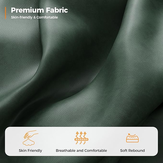 Fadware 89” L Shape Sofa Sleeper Sectional Sofa Bed with Hidden Storage&amp Side Pocket Anti-scratch Faux Leather Couch Bed with ChargePort&amp CupHolder Modern Piano Design Pull Out Couch for Li