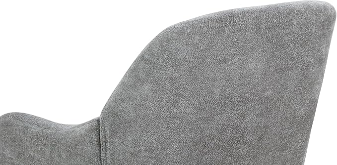 Chenille Armchair Modern Style Accent Chair with Wood Legs Comfy Design for Living Room Bedroom Office Gray