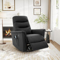 Manual Recliner Chair with Two Adjustable Positions Rocking and Swivel Recliner Rocking Recliner Massage Recliner with 8-Point Massage Function and Adjustable Backrest for Living Room (Black15)