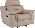Blackjack Furniture Walker Leather Match Upholstered Reclining Living Room Chair Hazel Wood