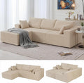 Boneless CouchCloud-Like Softness &amp Supportive FirmnessSectional Couches for Living RoomCloud Couch with No Assembly &amp Removable Washable CoversBeige