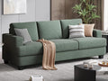 Fadware Sofa Couch 3 Seater Sofa with Suppleness Armrests Fabric Deep Seat Sofa with Upholstered Cushion&amp Backrests Modern Comfy Couch for Living Room Apartment