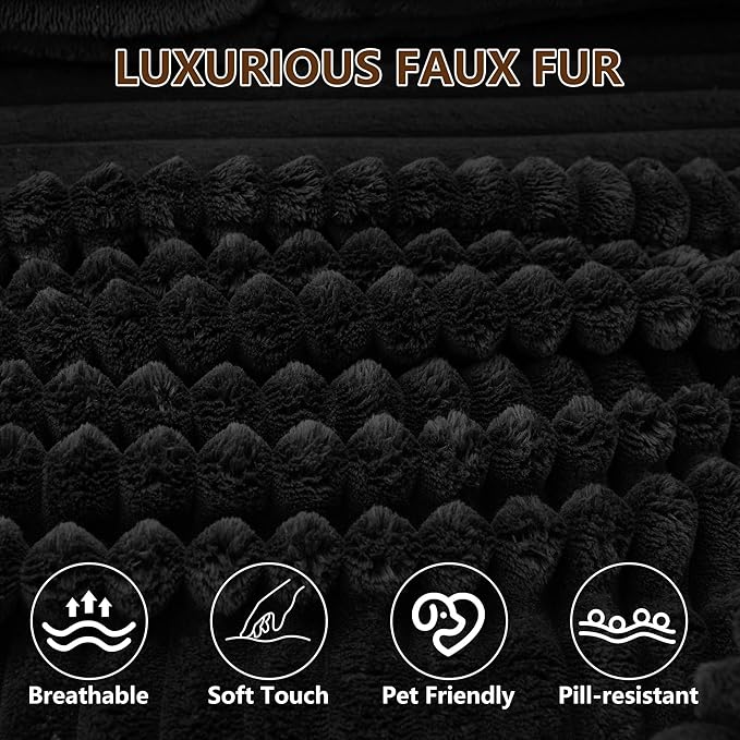 GNIXUU 133.5 Oversized U Shaped Black Boneless Sectional Couch with Cup Holders Modular Sectional Cloud Sofa with Storage Pocket Deep Seat Plush Corduroy Couches for Living Room No Assembly! | eas