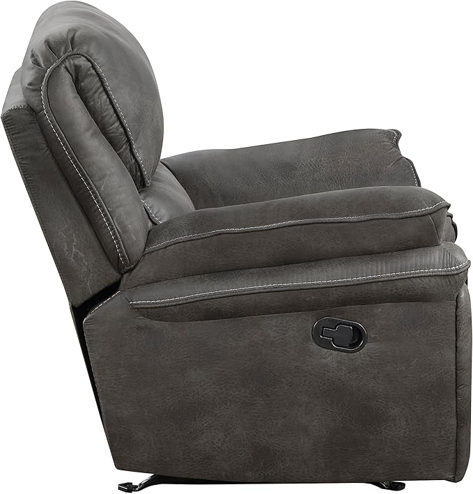 Lexicon Dorritt Mircofiber Manual Rocker Reclining Chair Gray