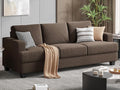 Fadware Sofa Couch 3 Seater Sofa with Suppleness Armrests Fabric Deep Seat Sofa with Upholstered Cushion&amp Backrests Modern Comfy Couch for Living Room Apartment