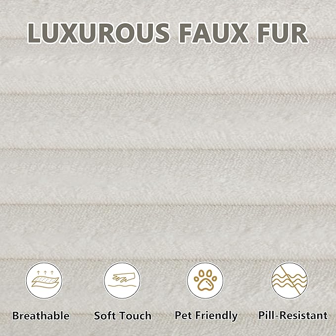 PELUMY 67 Oversized Chaise Lounge Sofa Bed Corduroy Boneless Sleeper Sofa with 2 Pillows &amp 2 Cup Holders Plush Cloud Couch for Living Room No Assembly Required (White)