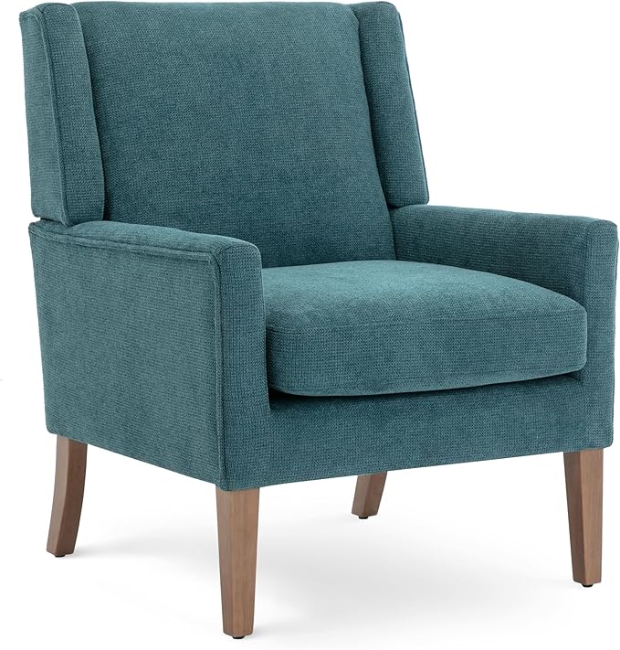 Accent Chairs for Living Room Mid-Century Wooden Fabric Living Room Chairs Arm Chair Side Chairs for Living Room Bedroom Reading Nook