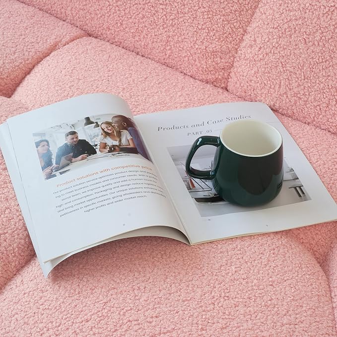 Boneless Small Couch for Bedroom 90 Modern Curved Boucle Couch Comfy Upholstered Cloud LoveSeat Floor Sofa Deep Seat Leisure Bubble Couches for Living Room Small Space (Pink No Installation)