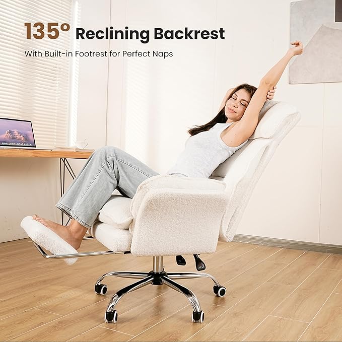 Big and Tall Office Chair Flip Armrests for Pets &amp Cross Legged Sitting Executive Ergonomic Computer Gaming Chair with Foot Rest Premium Tech Fabric Wide Seat Reclining Desk Chair