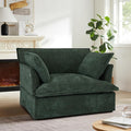 47.2 Oversized Accent Chair with Dual-Port Charging Modern Design Base&ampArmrest Throw Pillows Deep and Wide Seat Cloud-Like Comfy Single Sofa Chenille Armchair for Living Room&ampApartment