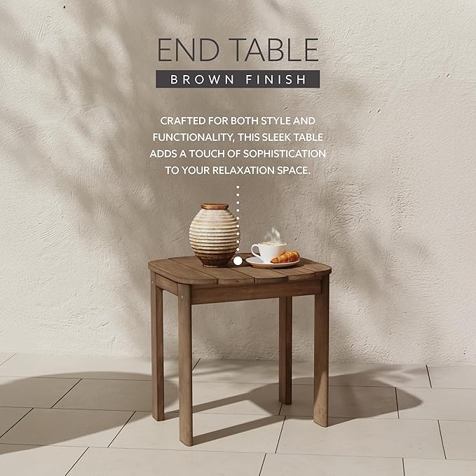 Linon Adirondack End Teak Table