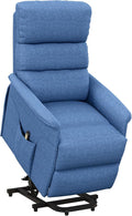 HOMCOM Power Lift Recliner Chair for Elderly Easy Assembly Fabric Lift Chair for Adults Recliner Sofa with Remote Control Side Pockets for Living Room Blue