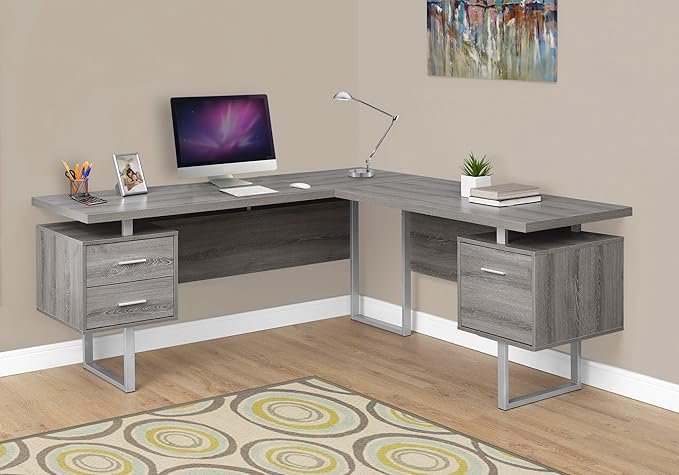 Monarch Specialties Computer 70L Desk Left or Right Facing - Taupe