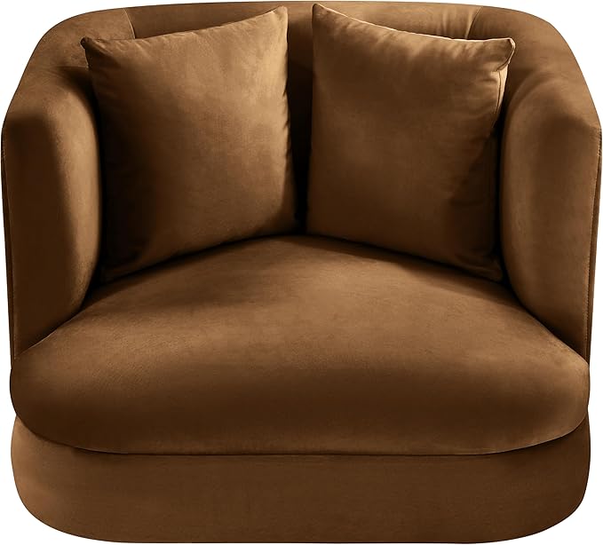 Meridian Furniture Alder Saddle Velvet Accent Chair