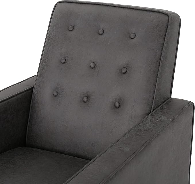 Christopher Knight Home Mervynn Mid-Century Modern Microfiber Recliner Slate / Dark Espresso