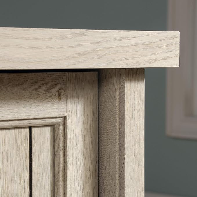 Sauder Costa Office Desk with Drawers Executive Desk with File Drawer Storage in Chalked Chestnut