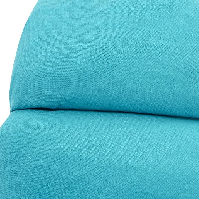 Modern Sofa Bed Chair with Ottoman 5-Position Adjustable Recliner Lounge - Accent Reading Chair for Bedroom Living Room Balcony - 330lbs Capacity (Blue)