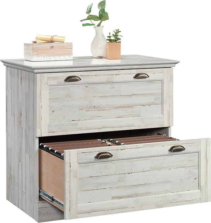 2 Drawer Small File Cabinet with Lock Under Desk Locking Drawers Engineered Wood Storage Cabinet Organizer for Home OfficeAssembly RequiredWhite