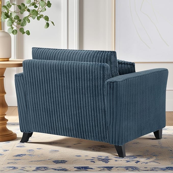 ERYE Living Room Accent Chair Modern Corduroy Upholstered Chair Wider Seat Cushion Leisure Armchair W/2 Pillows and Removable Cover for Home ApartmentBedroomOffice