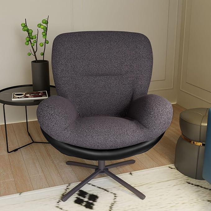 360° Swivel Accent Chair Modern Chenille Lounge Chair for Small Spaces Living Room Office